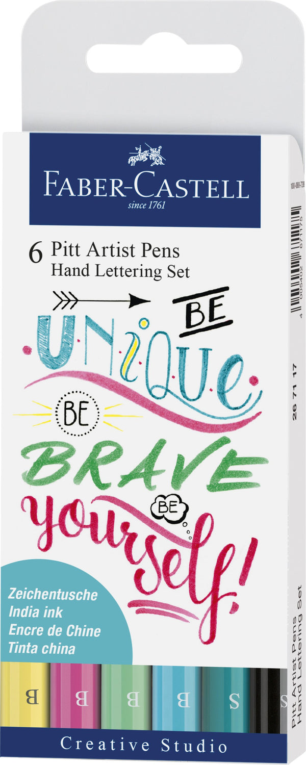 Pochette de 6 Feutres Pitt Handlettering Pastel