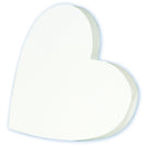 Papier maché blanc déco Cœur plein 1,5 x 12 x 12cm