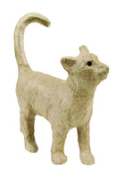 Papier maché déco Chat marchant 11 x 3,5 x 12 cm