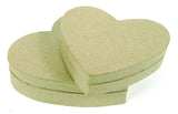 Papier maché déco Boîte Cœur 13 x 11 x 3,5 cm