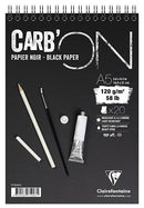 Bloc carbon encollé & spiralé 20 feuilles 120g
