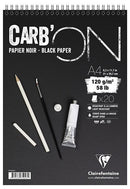 Bloc carbon encollé & spiralé 20 feuilles 120g