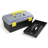 Boîte de rangement grise 38x21x18cm