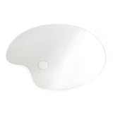 Palette plastique ovale transparente 40x28cm