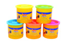 Pack de 5 pots pâte à modeler fluo Blandiver 110gr