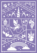 Grim'tout pochoir poney licorne