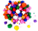 Pompons métallisés x200