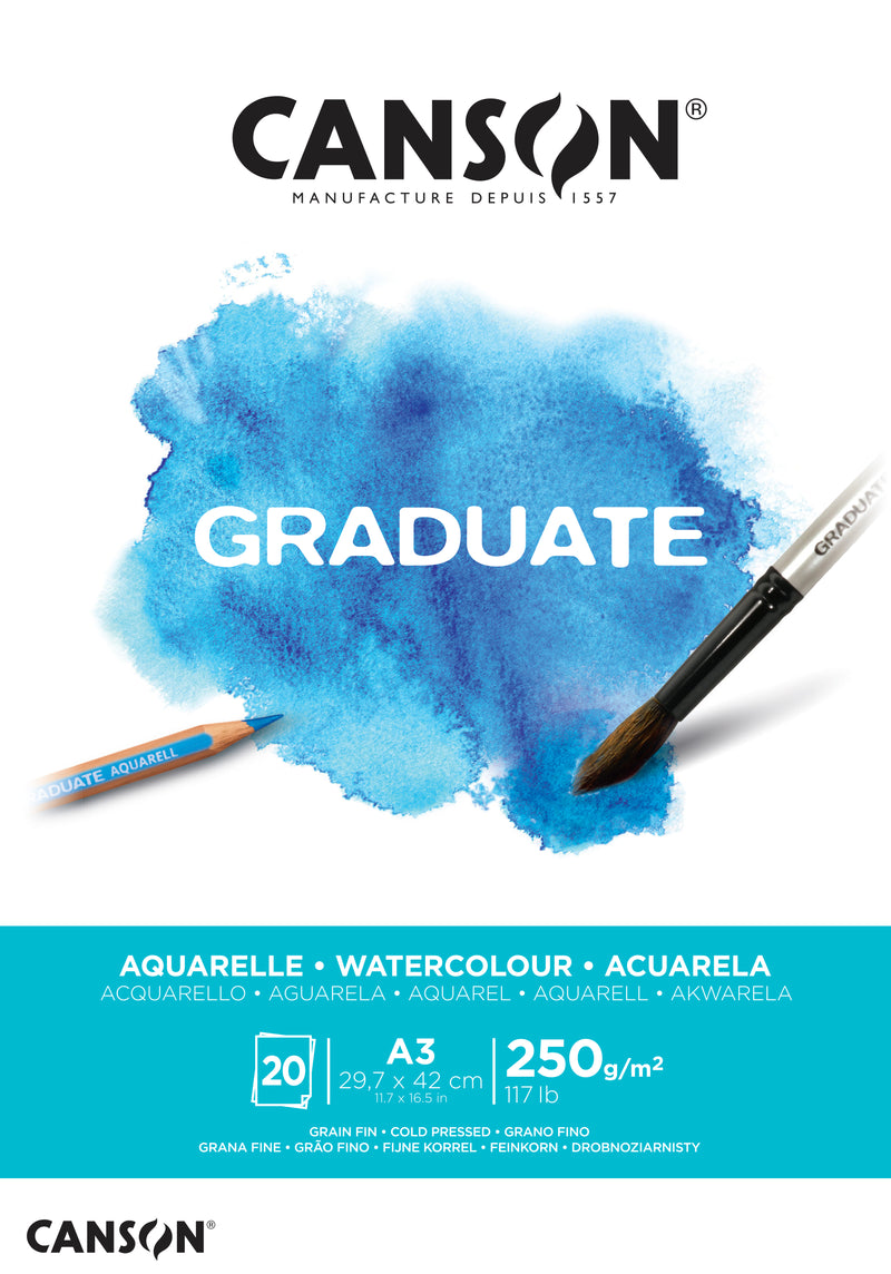Bloc Aquarelle Graduate - 20 Feuilles 250g/m²