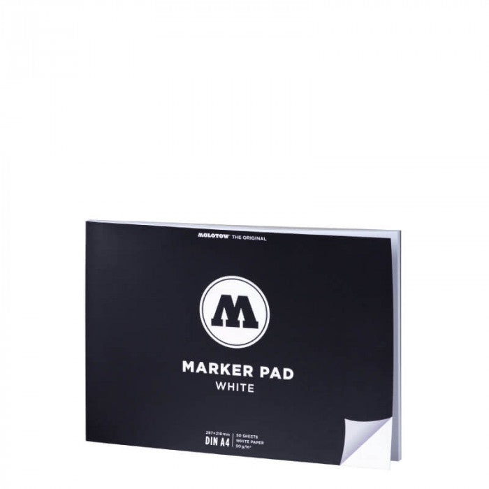 Bloc Marker Pad blanc - 50 feuilles détachables, 90g/m² - 2 formats