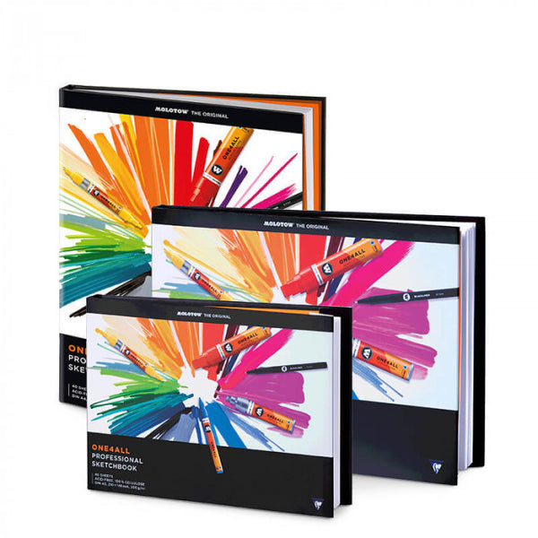 Sketchbook Pro ONE4ALL - 40 feuilles, 205g/m² - 3 formats